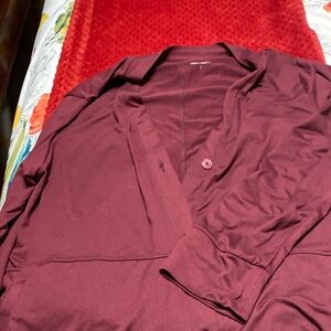 Cuddl Duds Burgundy Cardigan